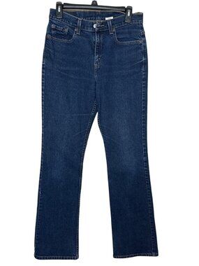 90s Levi’s 515 Low Rise Bootcut Jeans 10 Dark Blue Vintage